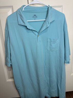 Peter Millar Seaside Wash Polo Shirt XL Blue Short Sleeve Pocket Casual Golf